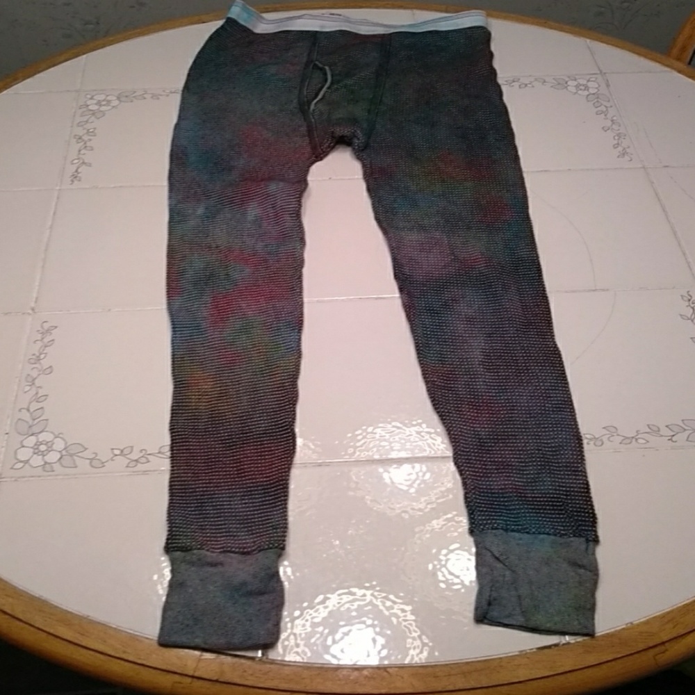 Tye Dye thermal long johns size medium 100